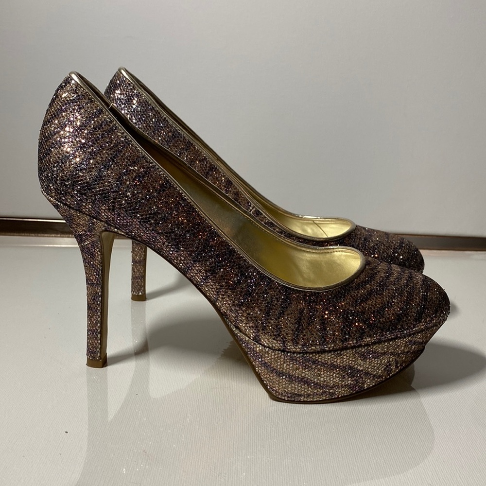 Printed Glitter Platform - Nine West